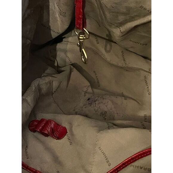 Vintage red brahmin Asher tote bag/purse pocketbook melbourne/asher - Picture 3 of 13